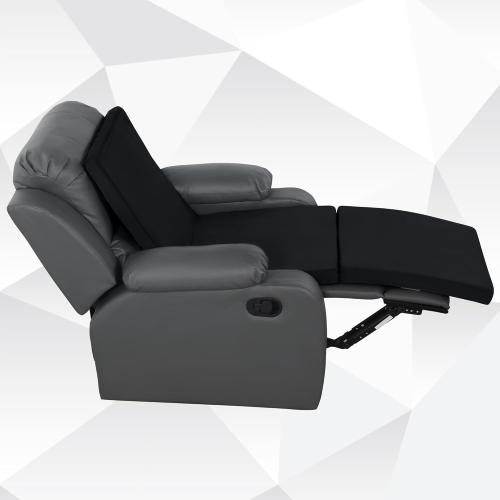3-in-1 Recliner Seat Cushion with Lumbar Support Pillow & Footrest, Multi-Functional Adjustable Height  for You to Choose, Non-Slip Foam Chair Cushion for Elderly, Black