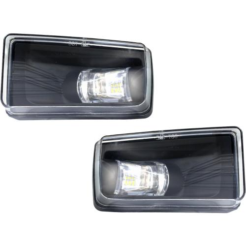 LED Fog Lights Compatible with 2007-2015 Chevy Silverado Suburban Avalanche/Tahoe/ 10-14 Yukon/ 07-08 Cadillac Escalade, Front Bumper Driving Fog Lamps with Clear Lens