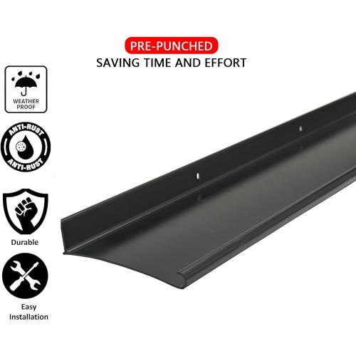 Extra Wide 5.12 W Door rain drip Guard Overhead,55.1 L Aluminum drip Cap for Exterior Doors Window Top,rain drip Edge Flashing,Water Deflector,rain Diverter,Anodized Black 1PCS