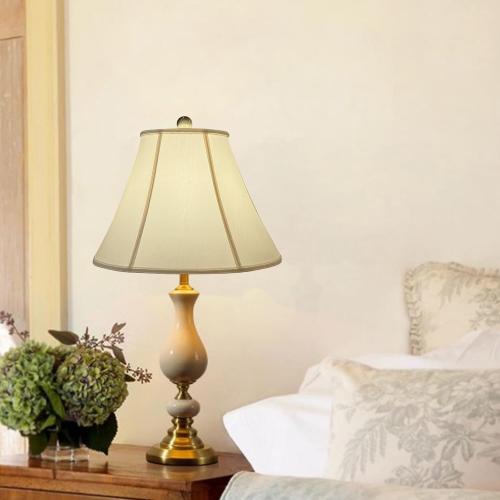 TOOTOO STAR Bell Lamp Shades, 7 x 15 x 10.5 Royal Style Spider LampShade or Table and Floor Lamps, Home Decor Beige Floor Lamp Table Lamp Shade