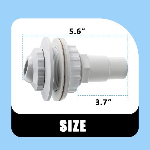 SP1023 Above Ground Pool Complete Return Outlet Jet Fitting with Gaskets and Adapter Replace Hayward SP1023 1-1/2-Inch FIP Inlet Return Fitting with Locknut and Gasket