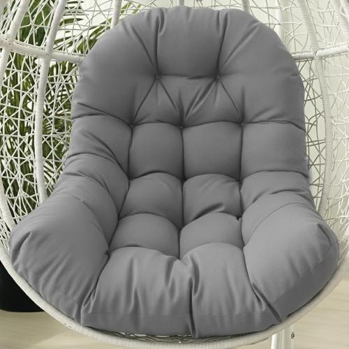 Used Egg Chair Cushion Replacement Outdoor Hanging Chair Cushion for Patio Furiture Hammock Swing Cushion 47x35x6 Inches (Light Gray)
