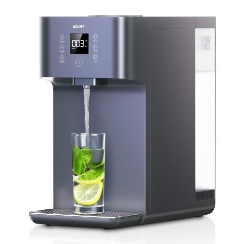 CF01 Reverse Osmosis Countertop Water Filter, 8 Stage Nano RO Water Filtration System, Home Water Purifier, 4:1 Pure to Drain Ratio, No Installation Required, Grey