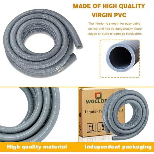 Liquid-Tight Conduit - 2 inch 50 Foot PVC Flexible Non Metallic Liquid Tight Electrical Conduit. 2 Dia