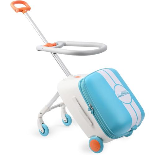 Color Pink Kids Ride-on Luggage with Spinner Wheels Suitcase, Kid's Ride-On Suitcase Help Your Child Relax, Carry On Trolley Luggage