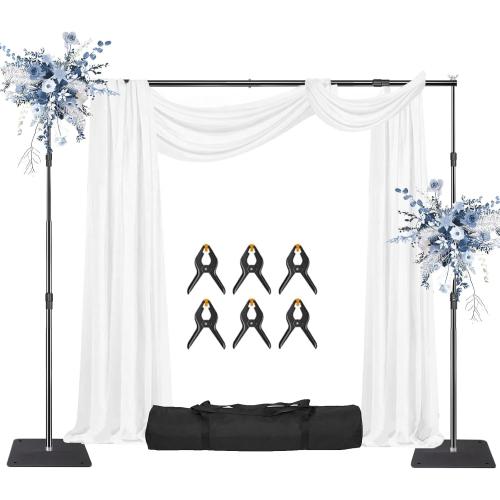 Heavy Backdrop Stand Kit, 10x8 ft(WxH) Adjustable Photographic Background Stand Support System Kit, Suitable for Professional Photography, Wedding, Family Celebration, Party, Birthday