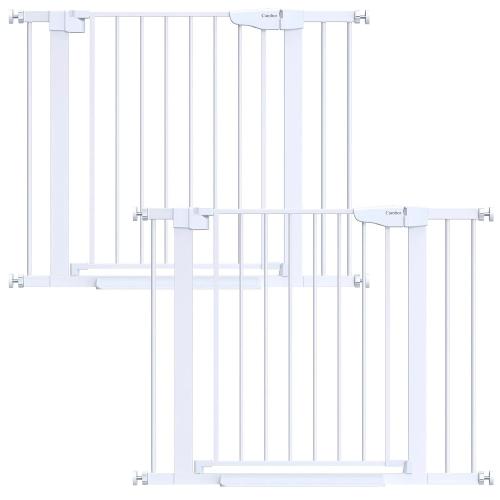 2 Pack Size 29.7-40.6 Color White (Extensions Included) Baby Gate for Stairs, Mom's Choice Awards Winner-Auto Close Dog Gate for doorways, Pressure Mounted Pet Gate Indoor, Wide Safety Child Gate for Dog,White