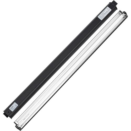 REPTI ZOO 39W Reptile T5 HO UVB Lighting Combo Kit, 34 Light Fixture Reptile Terrarium Hood, with Detachable Curved Reflector and 5.0 UVB T5 Lamp Bulb, ETL certificated