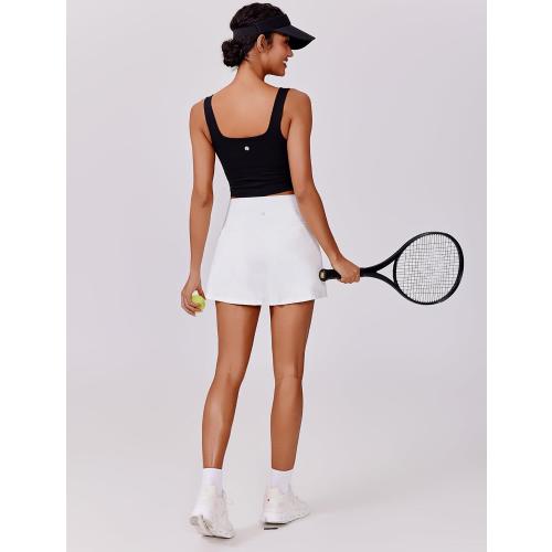 size L ....Womens Tennis Skirt High Waisted Golf Skort with 2 Pockets Stretchy Athletic Skirts for Workout Pickleball Running