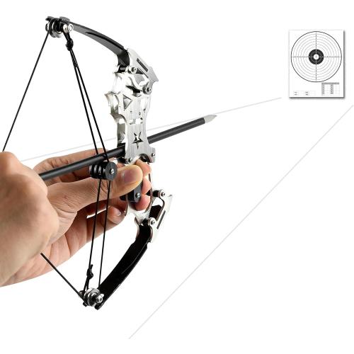 Archery Bow Set Left and Right Hand Compound Bow Hunting Bow Metal Material Catapult RH/LH for Practice Archery