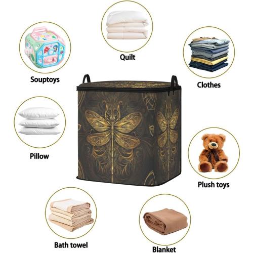 2pcs closet organizers and storage under bed,clothing blanket sweater sheet bedding comforter duvet quilt pillow toy storage bags with lids,dorm room essentials for containers 95L