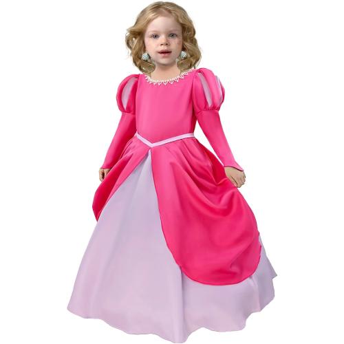 Size Medium Kids Color Pink Naywig Mermaid Princess Dress Ariel Costume For Kids Girls Birthday Halloween Party Cosplay Dress Up