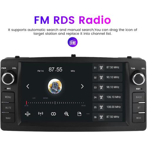Android Double Din Car Stereo for Toyota Corolla E120 2000 2001 2002 2003 2004 2005 2006, 7 Inch Touch Car GPS Radio Wireless Car-Play Android Auto Support WiFi Blue-Tooth FM RDS, 2GB RAM 32GB ROM