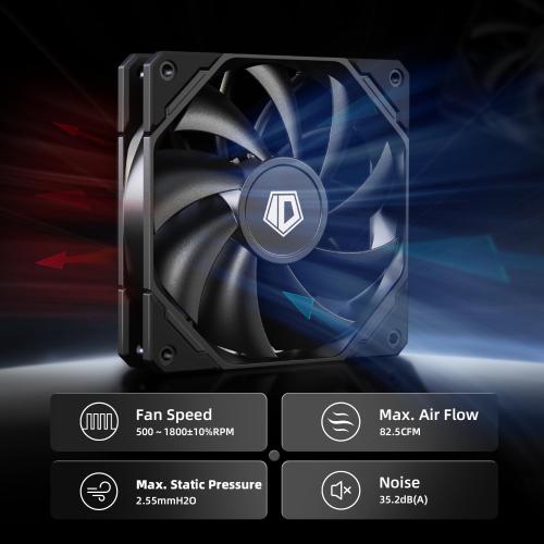 Size 360mm Color Black ID-COOLING FX360 PRO Liquid CPU Cooler for Desktop - 360mm AIO Cooler, 3 x 120mm High-efficient Fans, Special CD Pattern Pump Header, Intel & AMD Compatible