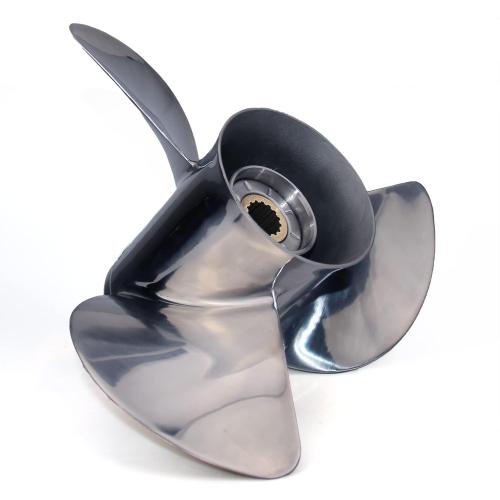 CAPTAIN Stainless Steel Outboard Propeller fit Mercury, 13 Diameter x 19 Pitch, 15 Spline Tooth Boat Motor Prop, RH Propellers for 40 50 70 Force 75 80 90 100 115 125 140 H