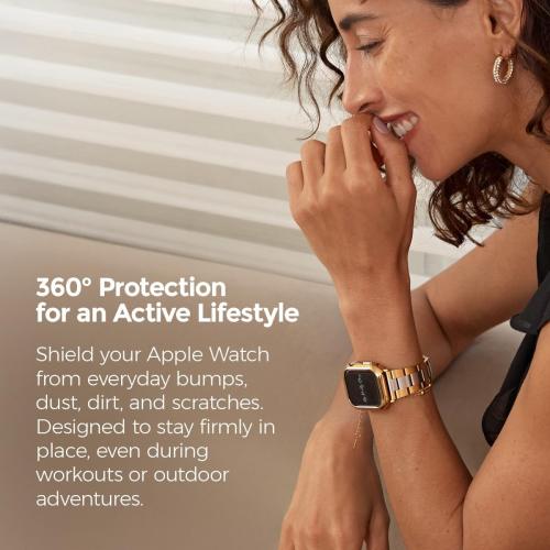 Glossy XOXO Apple Watch Bumper Case - Touch-Friendly Open Face Design