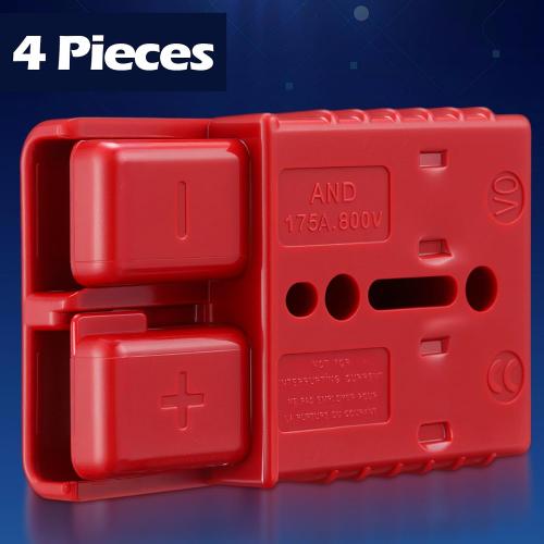 Frienda 6 Pieces 2-4 Gauge 175A Battery Quick Connector 12-36V Disconnect Wire Harness Plug Kit Battery Quick Connector Disconnect Plug for Motor Winch Trailer(175A)