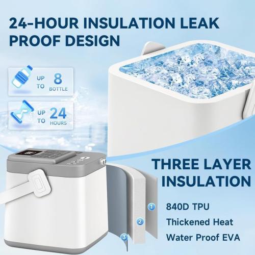 Cold Therapy Machine,Programmable Timer Ice Therapy for Knee with Silent Pump,Knee Ice Machine for Sports Injuries Cryotherapy,Shoulder,Ankle and Back