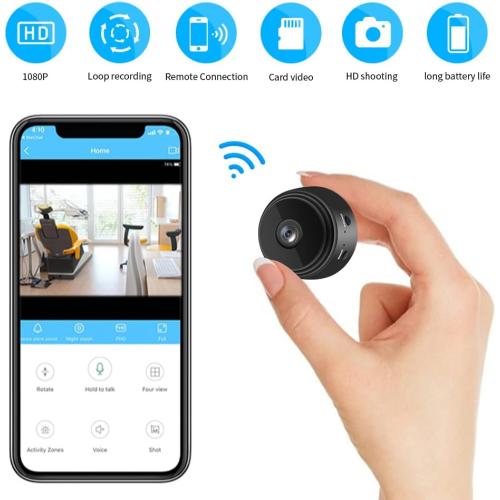 senri Mini Security Camera, 1080P HD WiFi Home Indoor Outdoor Camera for Baby/Pet/Nanny, IP Camera Remote Viewing for Security with iOS,Android Phone APP(Video Only)