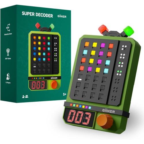 GiiKER Super Decoder, 600-Level Code-Breaking Puzzle Game for 1-2 Players, Handheld Games for Kids and Adults, Birthday Gift for Boys and Girls, Travel Games for Road Trip
