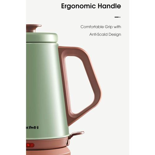 DmofwHi Gooseneck Electric Kettle(1.0L), 100% Stainless Steel BPA Free Classic Pour Over Coffee Kettle | Tea Kettle - Green