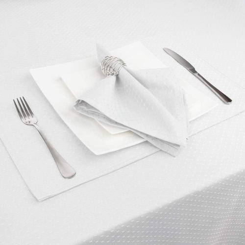 Cloth Napkins Set of 6, White Dinner Napkins Square Reusable17 Inch, Waffle Table Napkins Washable Great for Weddings Parties Holiday Dinner