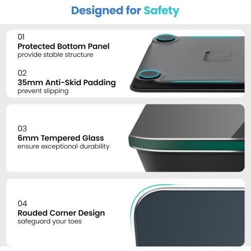 Etekcity Scale for Body Weight, Digital Bathroom Scales for People, Most Accurate to 0.05lb, Bright LED Display & Large Clear Numbers, Upgraded Quality for the Elderly Safe Home Use, 400 lbs