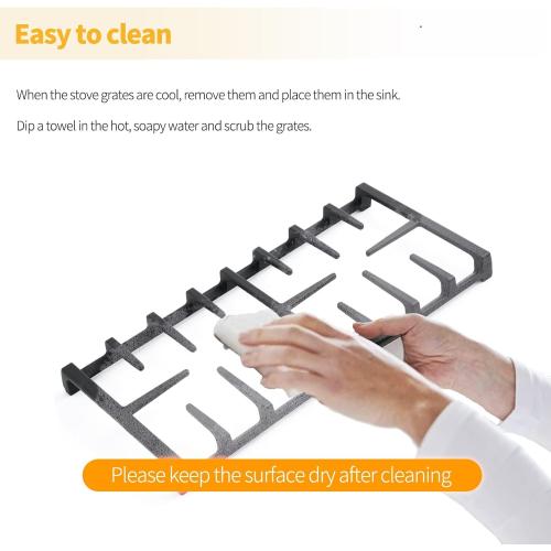 WB31X27150 Stove Center Grate Replacement for GE Stove Parts 19.3’’ x 9.1'' JXGRATE1 WB31X24737 Grate General Electric Gas Range Parts Surface Burner Grate GE Cast Iron Rack 1 Pack (Not Side Grate)