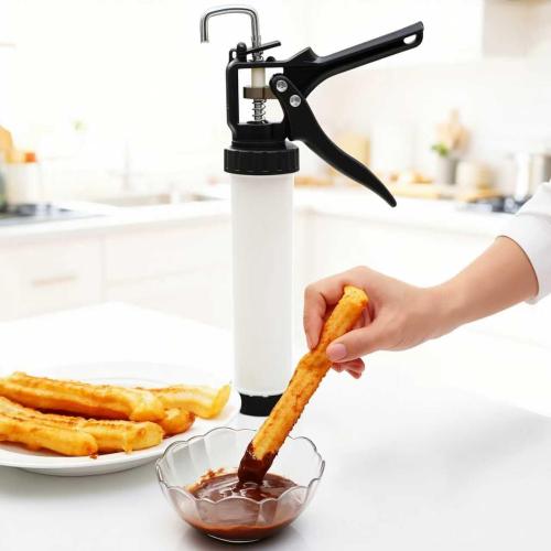 EooUooIP Churro Maker Machine Kit, Large & Durable 15 Churro Gun with Hollow Churro Disc, Maquina Para Hacer Churros, Churreras Para Churros, Churro Maker Machine, Cookie Press, Gifts for Christmas