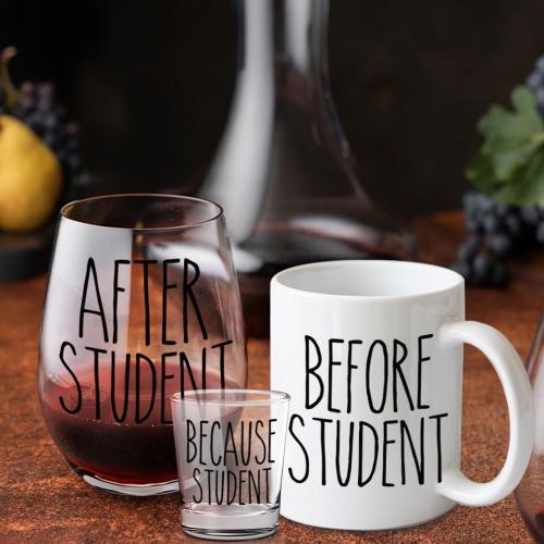 3 Pcs Teacher Appreciation Gifts for Teachers Women, After Before Student Funny Set Gift for Teacher, Thank You & End of Year Gift, Teacher's Day Birthday, School Start, Graduation, Back to School