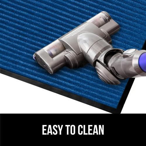 GORILLA GRIP Waterproof Traffic Guard Door Mat, 70x24, Heavy Duty Entryway Mats, Strong Backing Commercial Utility Rugs for Office Hallway, Garage Floor and Home, Low Profile Carpet Runner, Blue