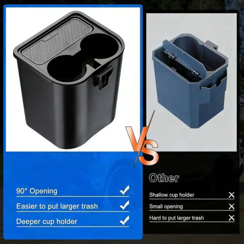 Cup Holder Trash Can for Ford Maverick Accessories - 2022-2025 Multi-Function Garbage Cans with Extra Rear Storage Box & Easy Removal, Perfect Accessories for a Maverick!