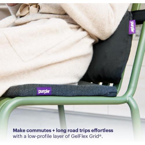 Purple Simply Seat Cushion | Pressure Reducing Grid Designed for Ultimate Comfort | Designed for Cars and Travel | Made in The USA