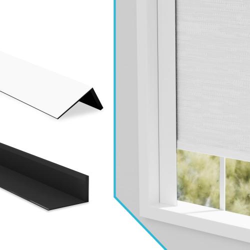 Light Blocking Strips, Light Blockers for Window Shades and Blinds, Block Light Along the Sides Blackout Side Tracks for Bedroom, White 2 Pcs