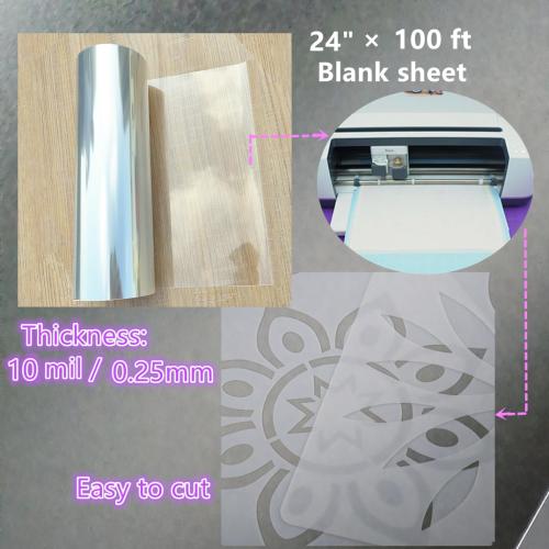 Clear 24inchs x 100ft Rolls 10 mil Transparency Blank Stencil Sheets Material, Acetate Sheet,Craft Plastic