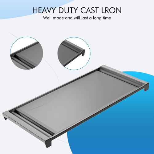 Shengyongh CC24738 Cast Iron Griddle For ge Stove 4322558 AP5986291 PS11725207 Compatible For ge Appliance