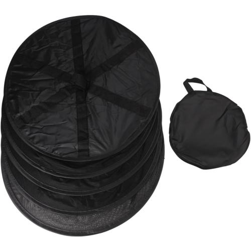 ‼️has mild stains ‼️Herb Drying Net with Zipper, Multi-Layer Mesh Air Dry Rack for Herbs Flowers Fruits, Closed Plant Hanging Dryer for Indoor Outdoor Garden Use, Black(4 Layers)