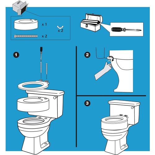 Carex Toilet Seat Riser, Round Raised Toilet Seat Adds 3.5 inches to Toilet Height, for Assistance Bending or Sitting, 300 Pound Weight Capacity Toilet Riser