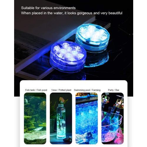01 Submersible LED Lights, Reusable Underwater Pond Lights for Aquarium for Swimming Pool for Vase for Fish
