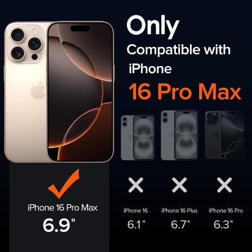ivoler 3-in-1 Clear Case Designed for iPhone 16 Pro Max 6.9'' 2024 with 2 Pack Tempered Glass Screen Protector Full Camera Protection, Military Shockproof Protective Hard Back Slim Phone Cover- Clear