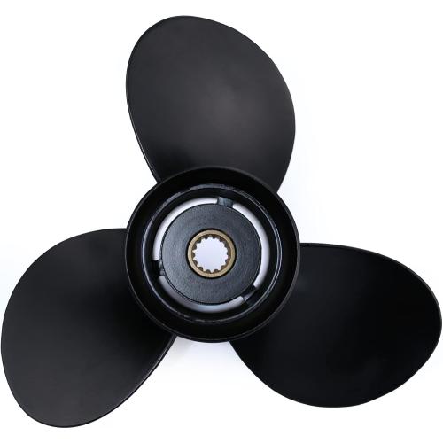 CAPTAIN Outboard Propeller fit Johnson,Evinrude,BRP,E-Tec 15-35 HP Engines, 14 Spline Tooth Board Prop, OEM RH Aluminum Propellers for 15 20 25 30 35 HP Outboard