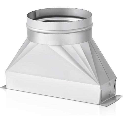 Tandefio 3-1/4 x 10 x 6'', 6 Diameter Rectangular to Round Duct Galvanized Transition Galvanized Round Transition Microwave Vent Kit for Connecting HVAC Duct Pipe Fittings