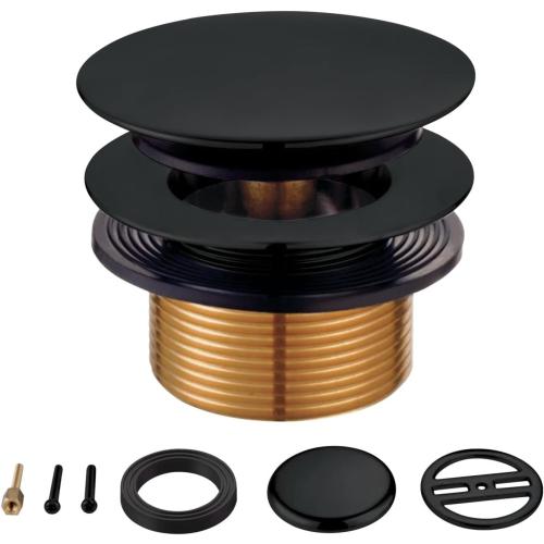 Kingston Brass KBU2000 Eugene Tip-Toe Tub Drain Conversion Kit, Matte Black 2.75 x 2.94 x 2.31