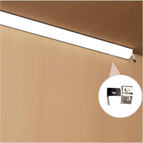 UV Resistance 6.56FT V Shape LED Strip Black Channel Diffuser,10-Pack Aluminum Profiles with Frosted Cover and Corner Connector, Tape Track for Cabinet Stairs Wall Outdoor (6.56FT, 10)
