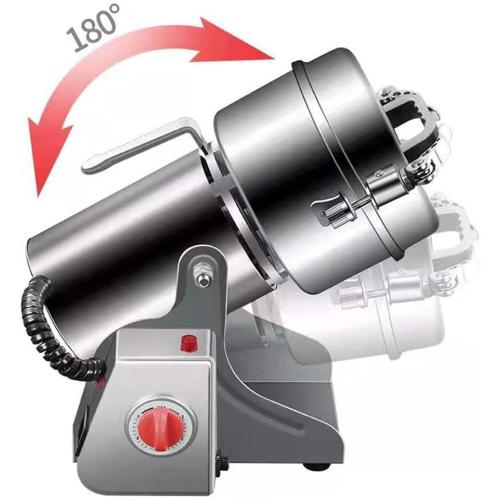 Electric Grain Grinder Mill 1000g High-speed Spice Herb Mill Commercial Powder Machine for Dry Cereals Grain Herb Spice Coffee Corn Bean (1000g Stand Type)