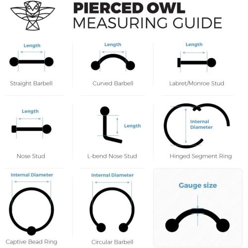 Pierced Owl Set of 10 14-16GA G23 Implant Grade Titanium Replacement Balls for Internally Threaded Jewelry