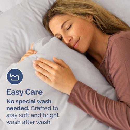 Queen Pillow Cases Set of 4 - Ultra Soft Hotel Quality Pillowcase Covers - Comfy Cozy Bedding for Women, Men, Kids & Teens - Machine Washable Pillow Protectors - 4 Pieces Set - Queen Size Light Grey