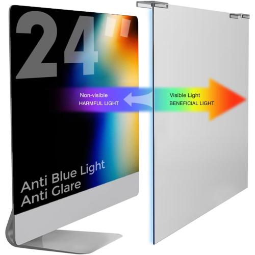 Anti Blue Light & Anti Glare Screen Protector,23-24 Inch Monitor Screen Protector for Eyes Strain,Hanging Computer Screen Blue Light Blocker for LCD TV PC Monitors(1 Pack: 23-24 Diagonal)