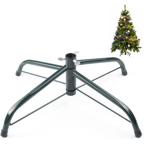 MNKXL 16 Inch Metal Christmas Tree Stand for 4 to 10ft Christmas Trees, Heavy Duty Folding Christmas Tree Stand, Universal Artificial Christmas Tree Stand Replacement