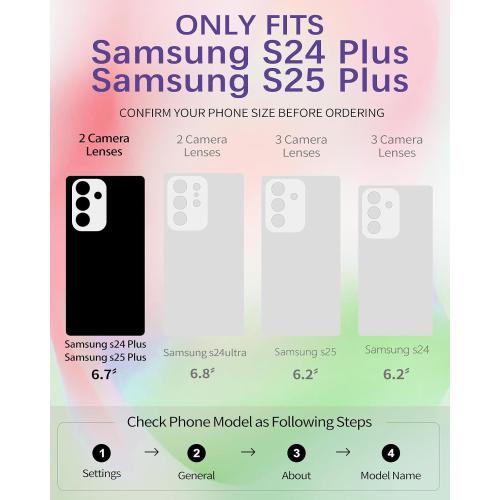 Funermei for Samsung Galaxy S25/24 Plus Case with Magnetic Ring Stand